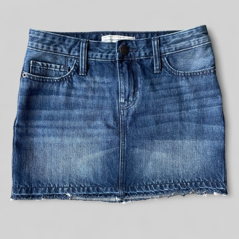 Abercrombie & Fitch Denim Mini Skirt Size 00 Dark Wash